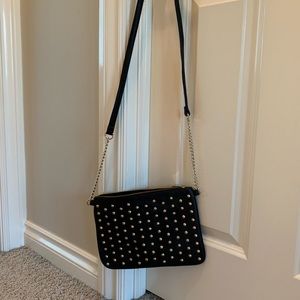 Black gold studded Crossbody Purse